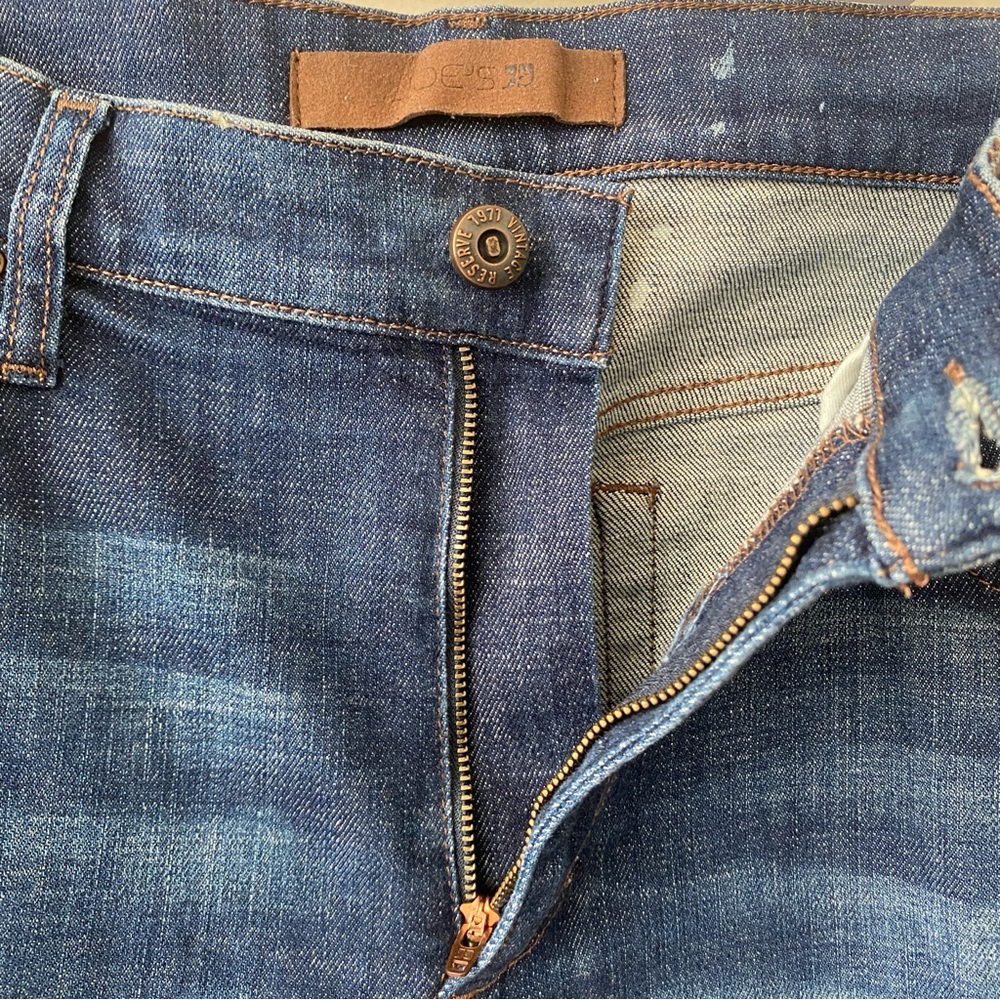 Joe's Jeans The Brixton Dark Blue Slim Men's Jeans Size 36 Distressed - Picture 6 of 9